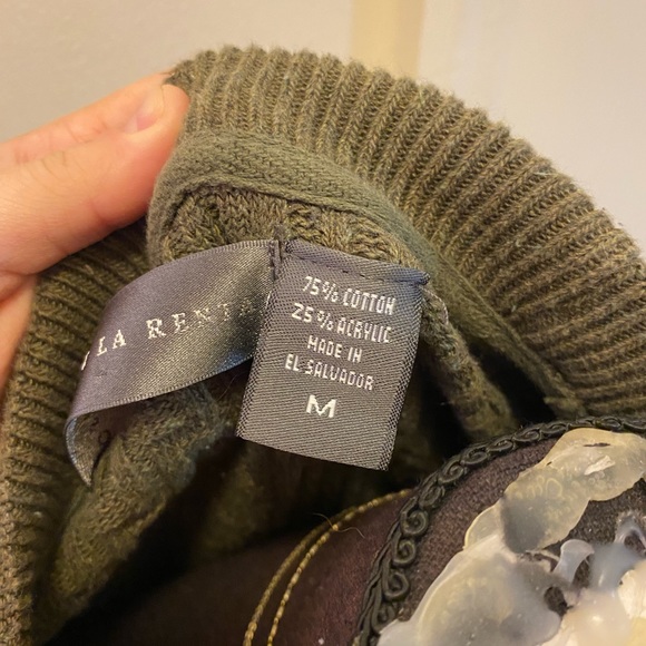 Sage Green Oscar De La Renta Sweater - Picture 7 of 8